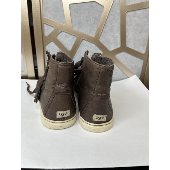 UGG Blaney 1009885 Leather High Top LaceUp Zipper Sneakers Sz 9.5 Women Shoes - Picture 6 of 10